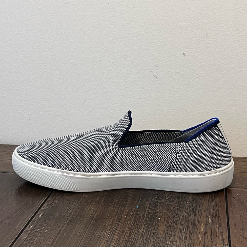 Rothy’s The Sneaker Slip On Shoes Blue & White Knit Womens 8 - Picture 5 of 10